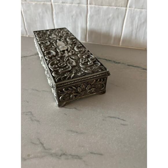 Vintage Godinger Silver Plate Trinket Jewelry Box - Picture 3 of 4